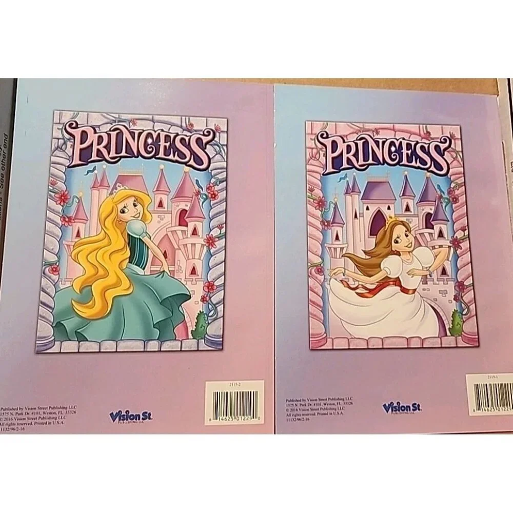 2 Pack PRINCESS Fun Coloring & Activities Colorful Book 96 Pages BRAND NEW!
